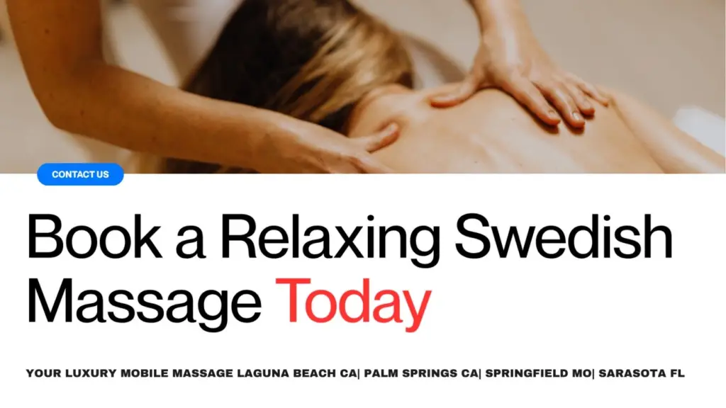 Book Swedish Massage Techniques Service Today