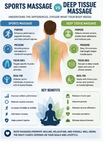 Sports Massage vs Deep Tissue Massage