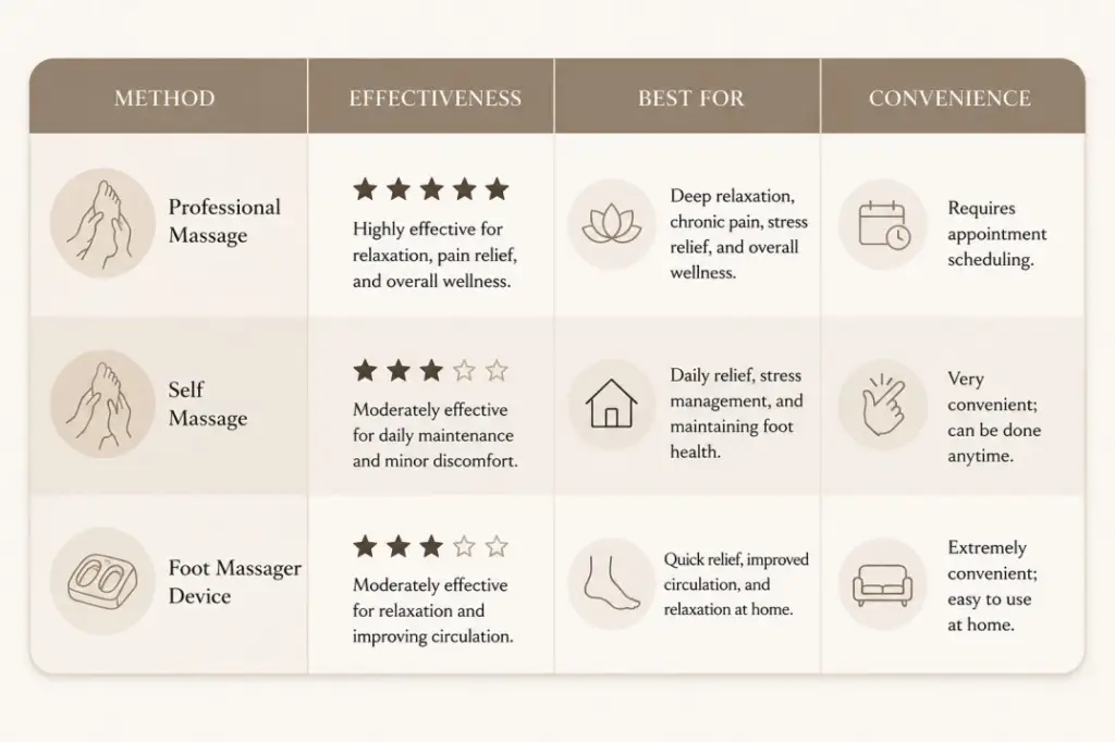 comparisont able of the most enjoyable type of foot massage is a