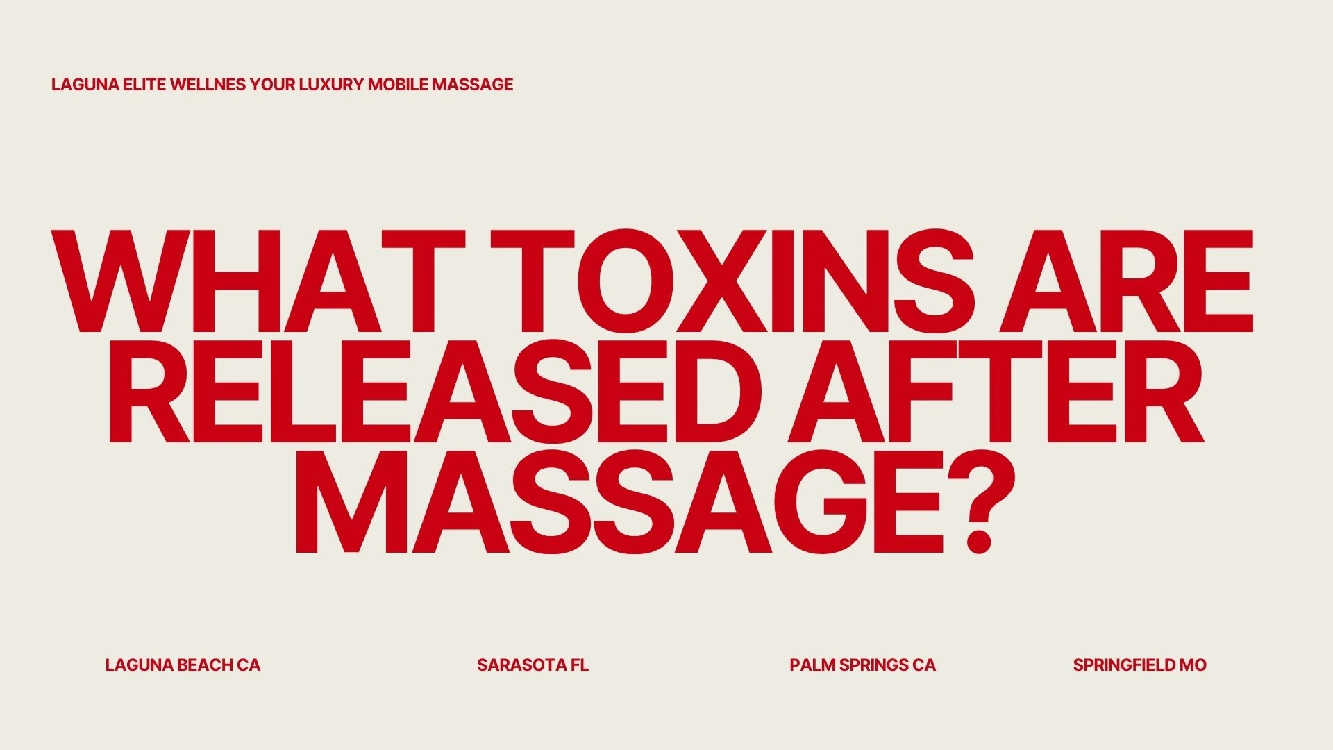 what toxins are release after massage